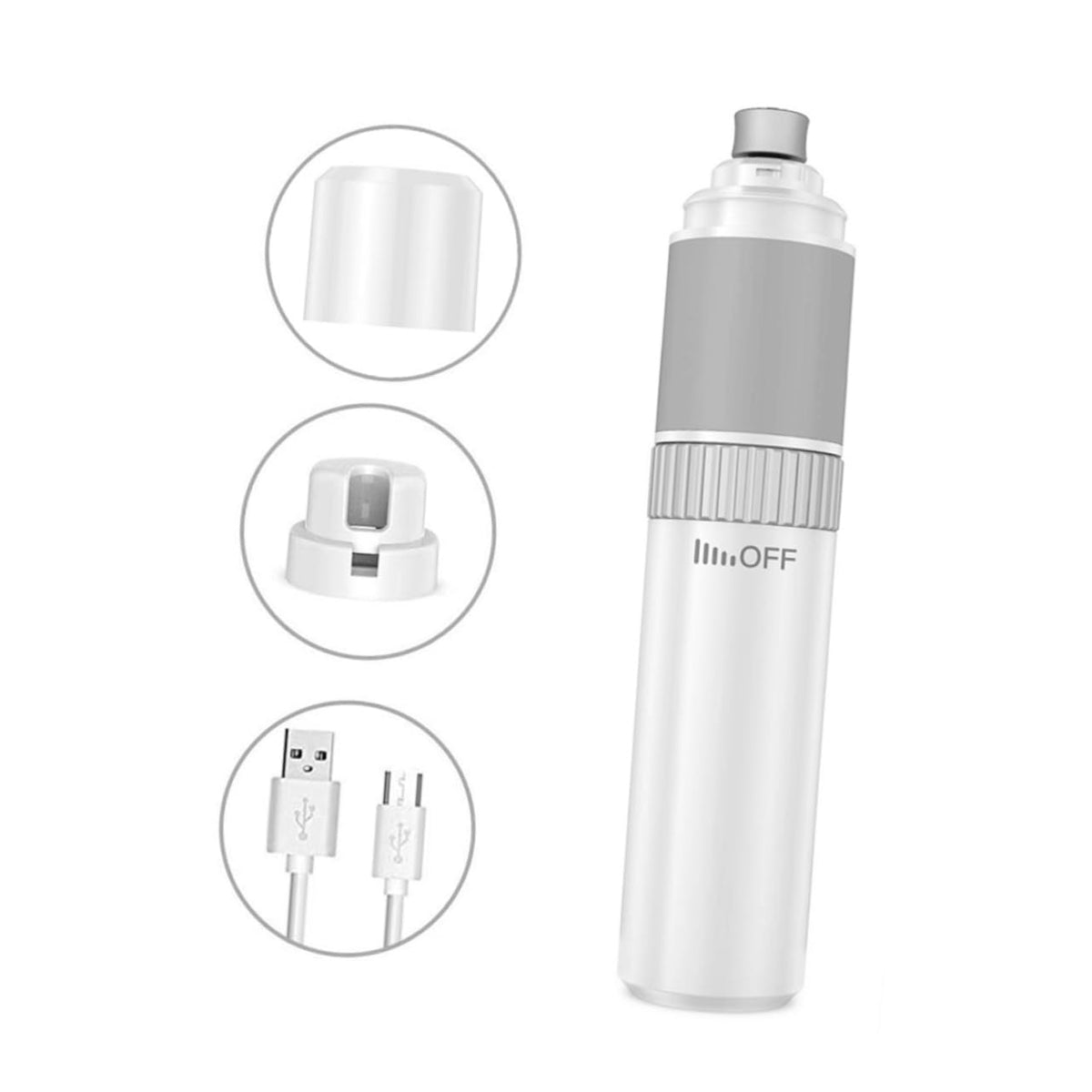 Electric Nail Grinder and Clipper White Q237