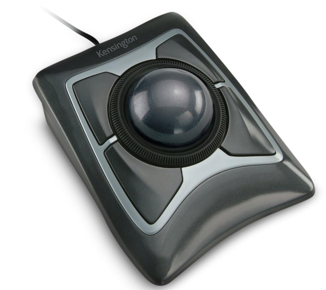 Black Silver Trackball Mouse Y90537