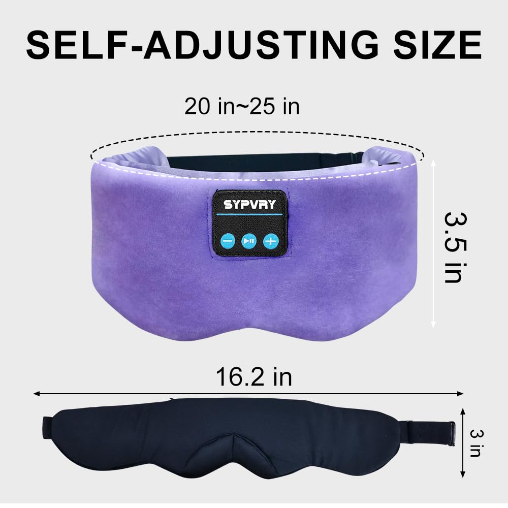 Bluetooth Sleep Mask Wireless Headphones Purple K385811
