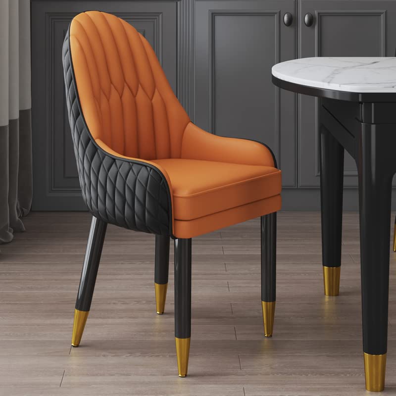 Orange-Black Upholstered Dining Chair M54190