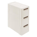 Narrow Rolling Storage Cabinet with 3 Drawers Y6984