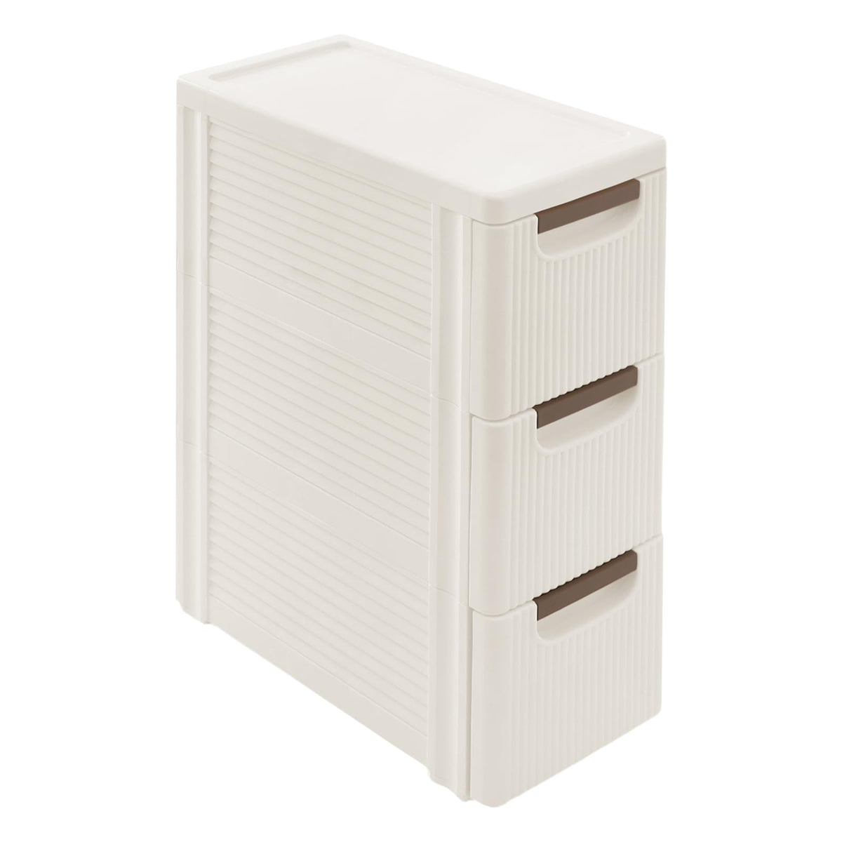Narrow Rolling Storage Cabinet with 3 Drawers Y6984