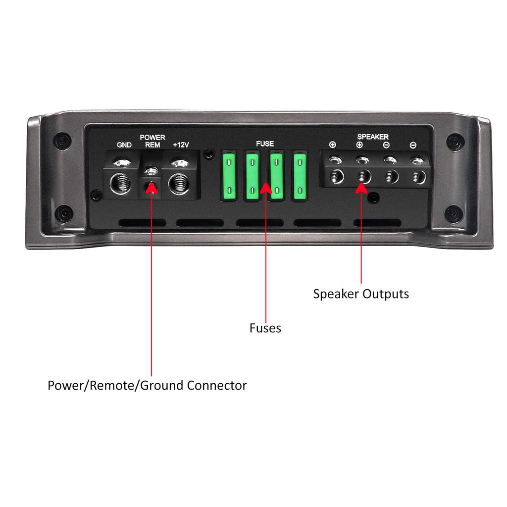 2500W Class D Car Audio Mono Block Subwoofer Amplifier G5208