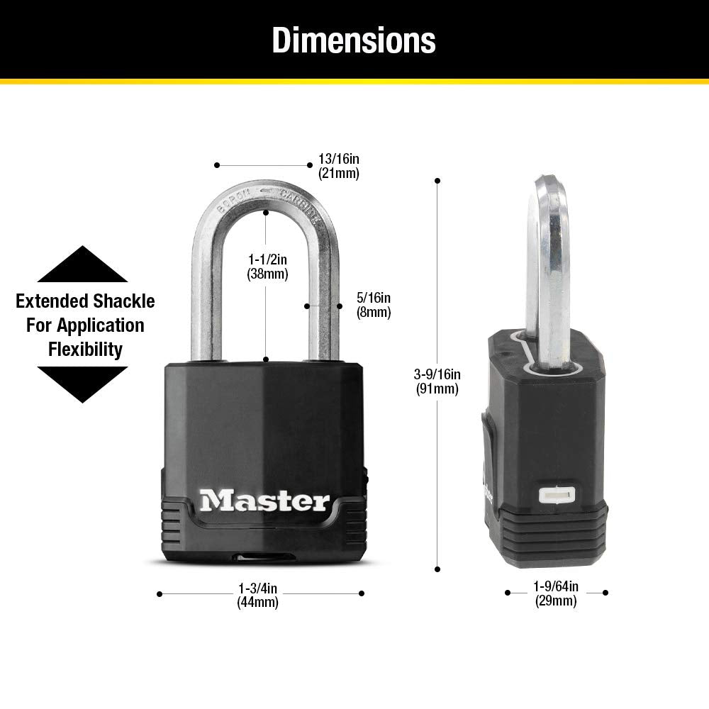 Heavy-Duty Keyed Outdoor Padlock 4-Pack V901