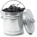 10-Gallon Galvanized Steel Trash Can with Locking Lid Y5712