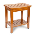 16" Teak Shower Bench with Shelf G8784