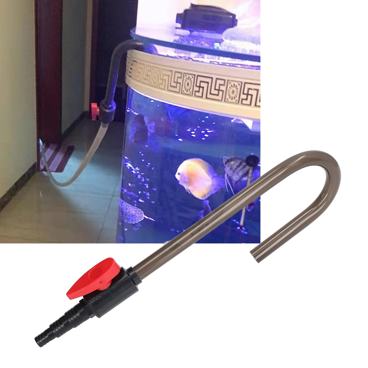 Wall Mounted Aquarium Automatic Top Off Water Filler Tube with Control Valve C823036