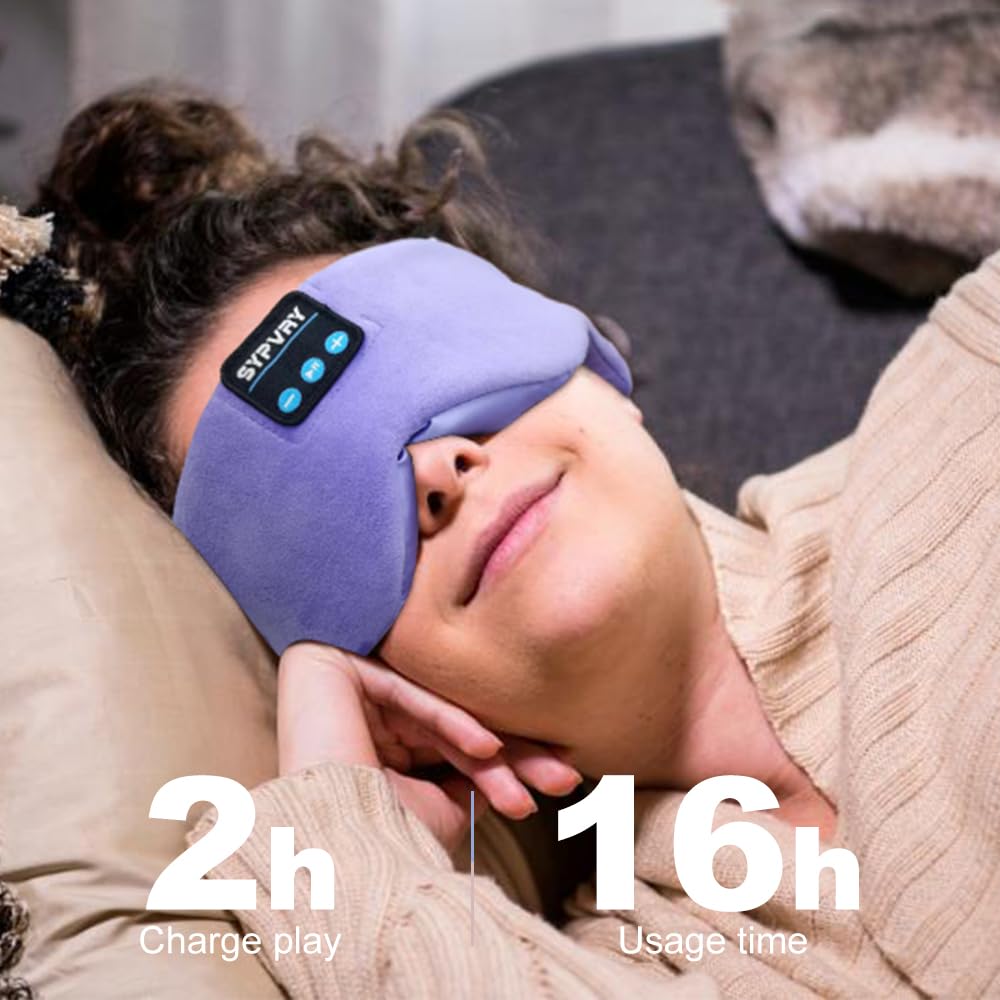 Bluetooth Sleep Mask Wireless Headphones Purple K385811