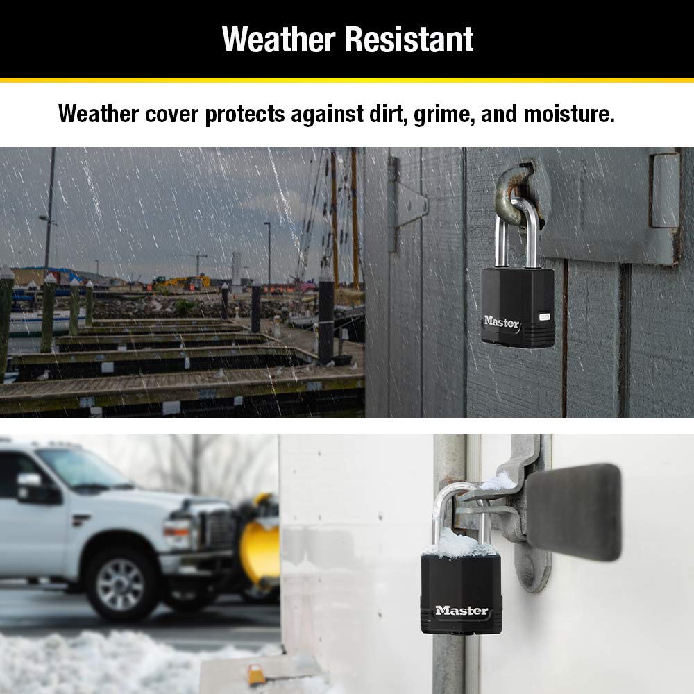 Heavy-Duty Keyed Outdoor Padlock 4-Pack V901