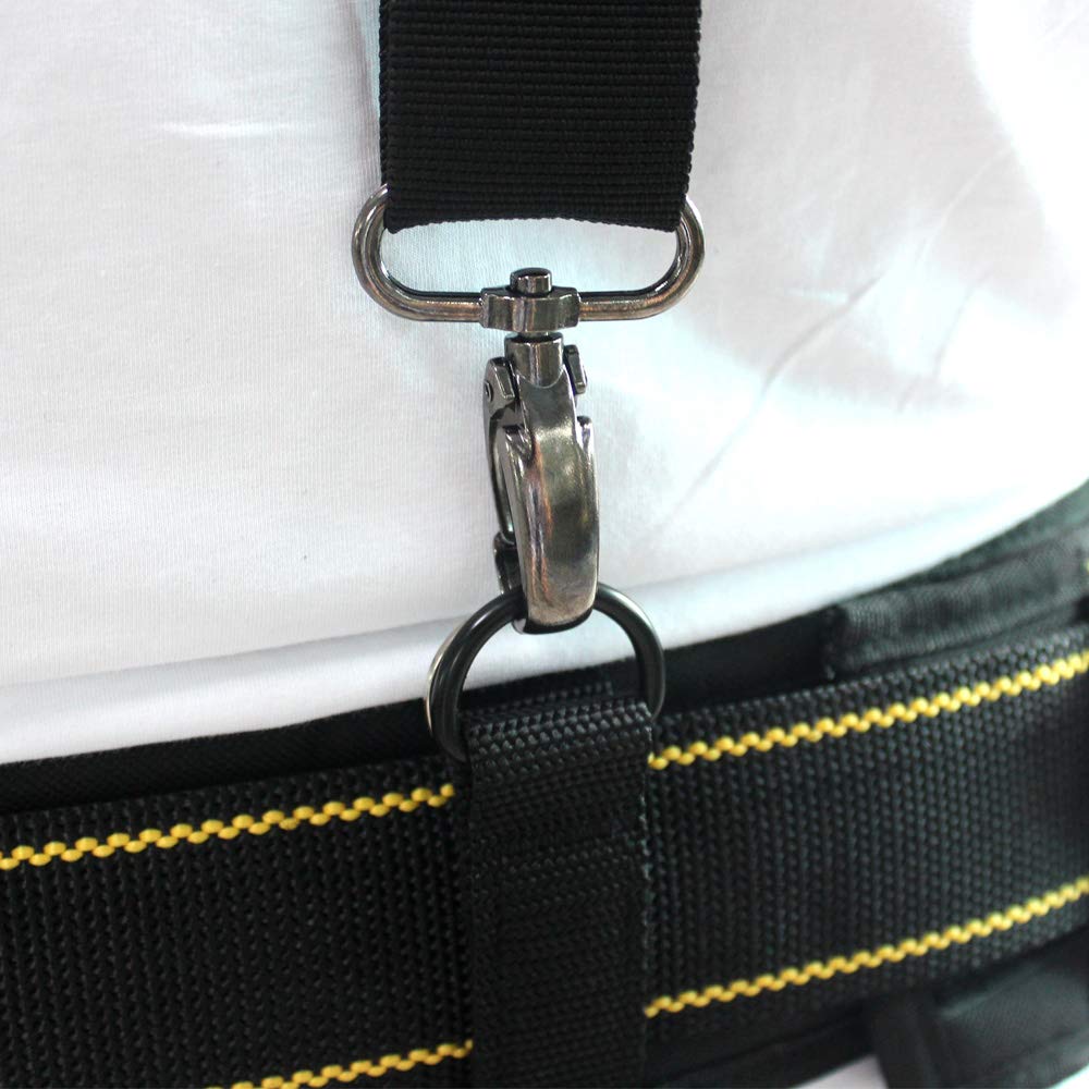 2-Inch Padded Tool Belt with 4 D-Rings Heavy Duty Double Metal Roller Buckle N6616