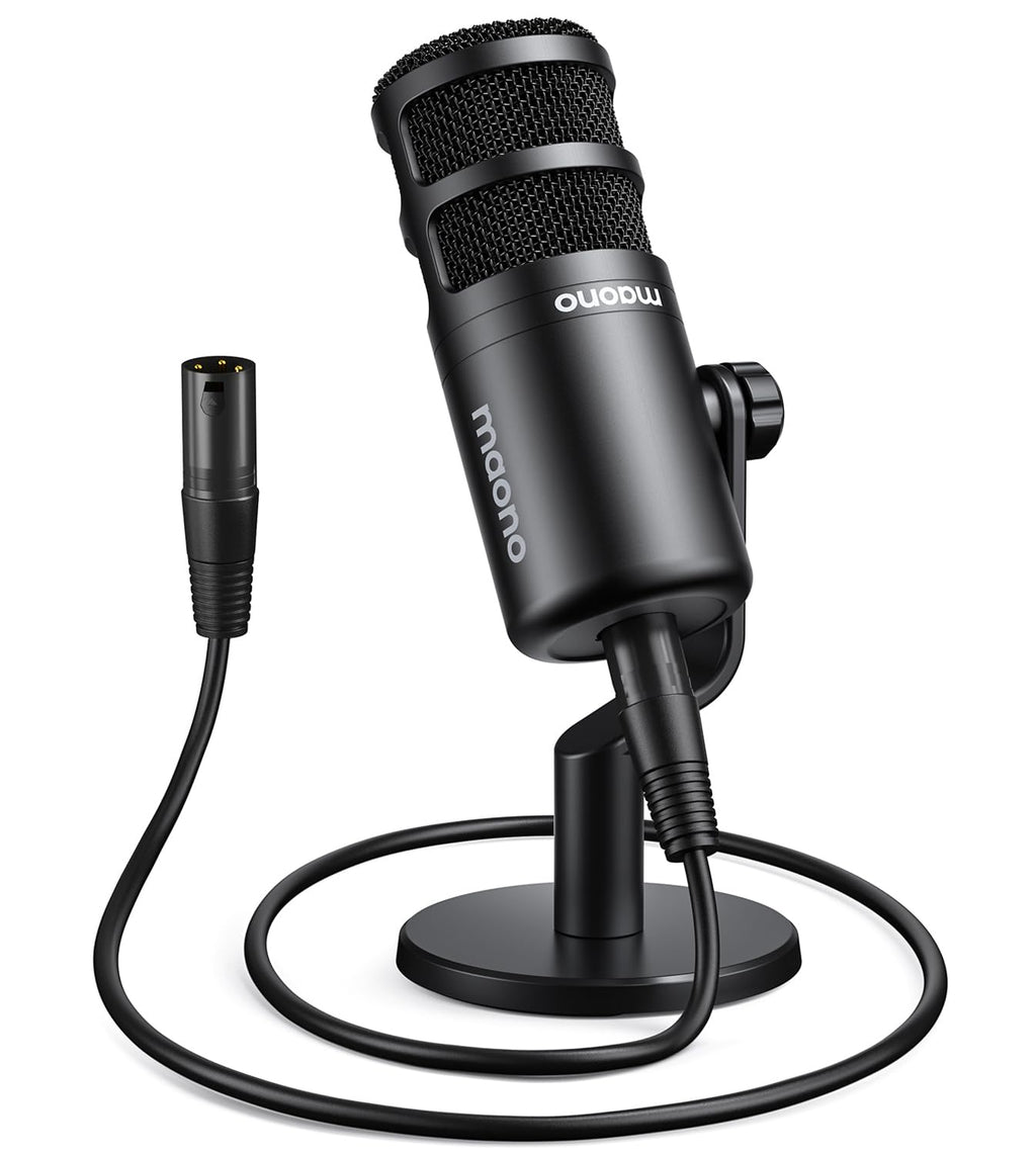XLR Podcast Microphone, Cardioid Dynamic Metal Desk Mic C27452