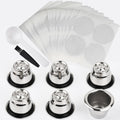 Reusable Stainless Steel Espresso Capsules 6 Cups 200 Lids Q1776