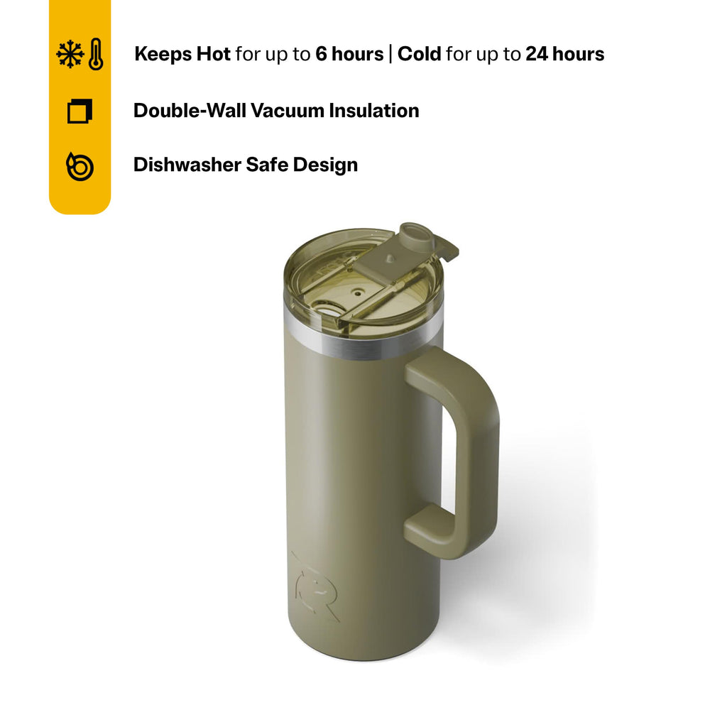 20oz Ceramic Lined Travel Mug with Lid and Handle Z872