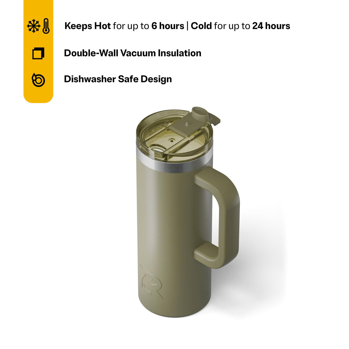 20oz Ceramic Lined Travel Mug with Lid and Handle Z872