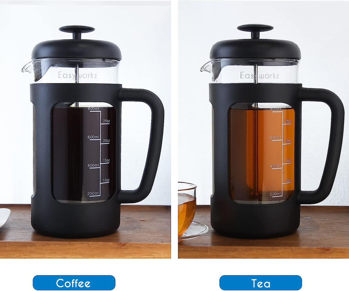 34 oz French Press Coffee Tea Maker with 10g Measuring Spoon C53135