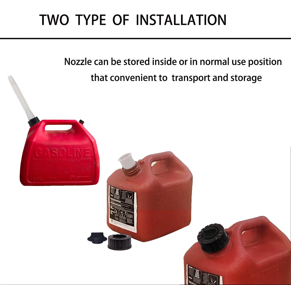 Gas Can Spout Replacement Kit with Flexible Pour Nozzle O975
