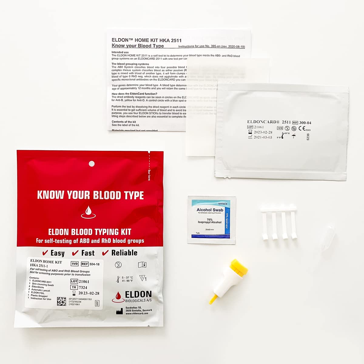 Home Blood Typing Kit 7 Kits L58969