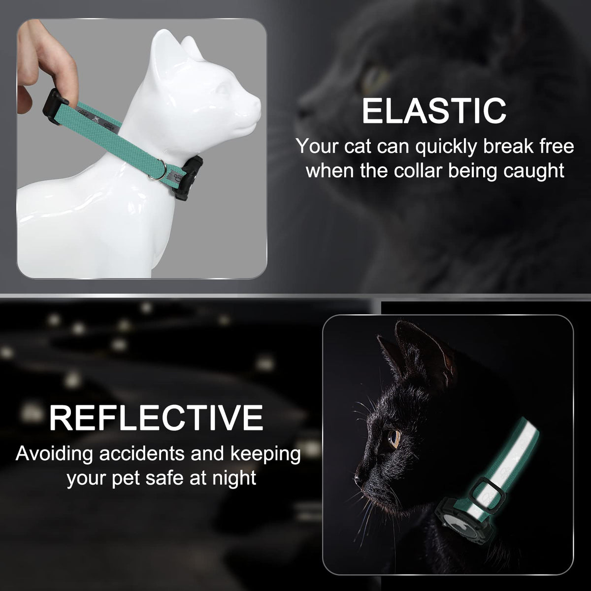 Reflective AirTag Cat Collar J21405