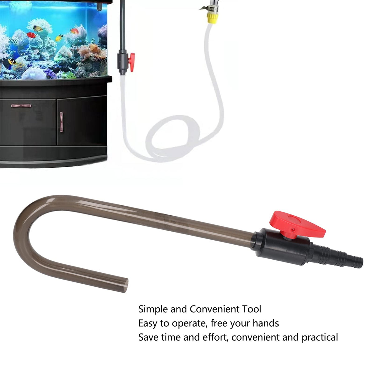 Wall Mounted Aquarium Automatic Top Off Water Filler Tube with Control Valve C823036