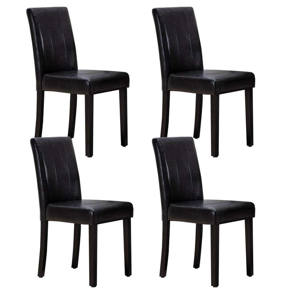 Black PU Leather Dining Chairs Set of 4 M23306