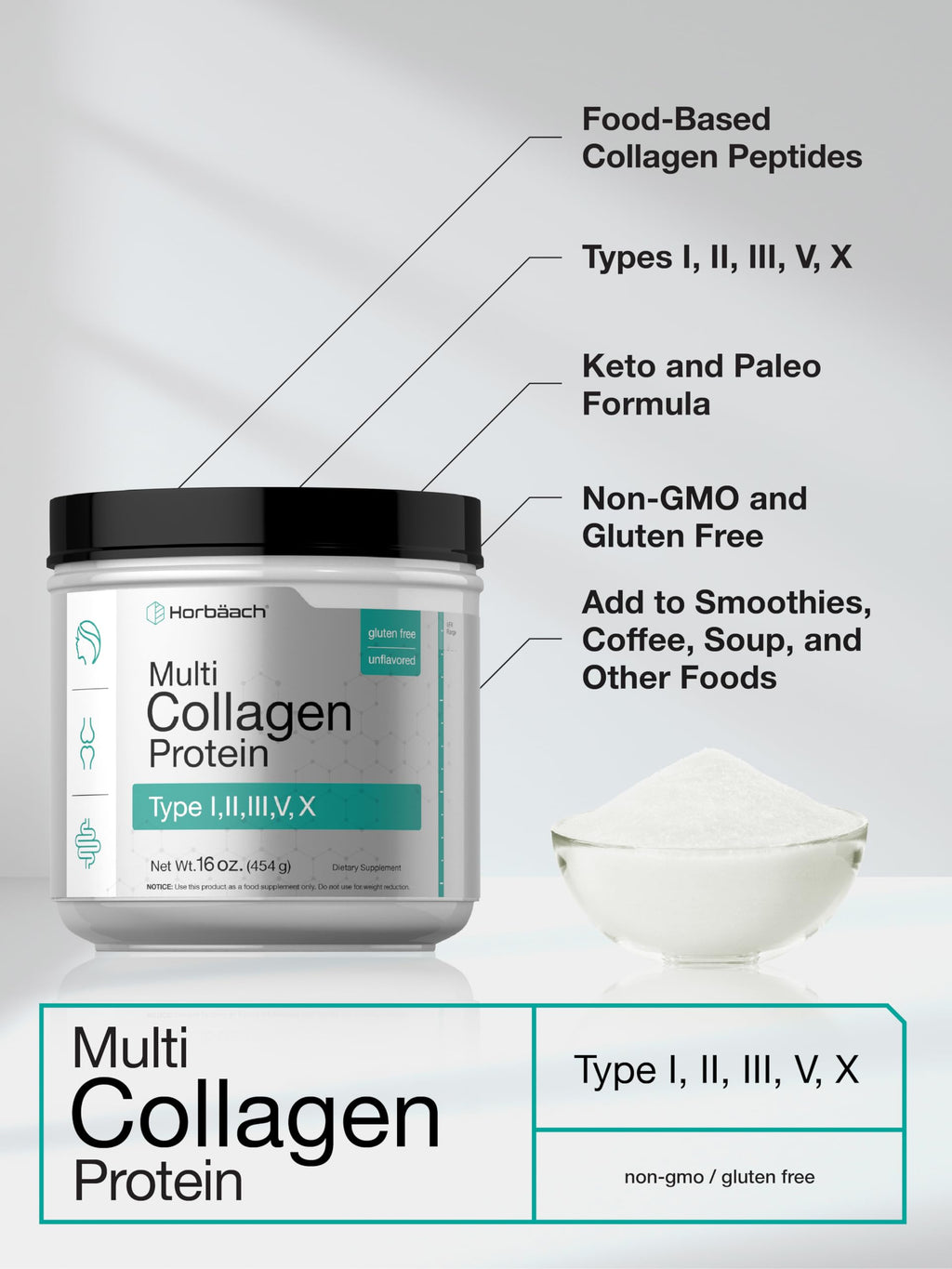 Multi Collagen Protein Powder 16 oz R11223