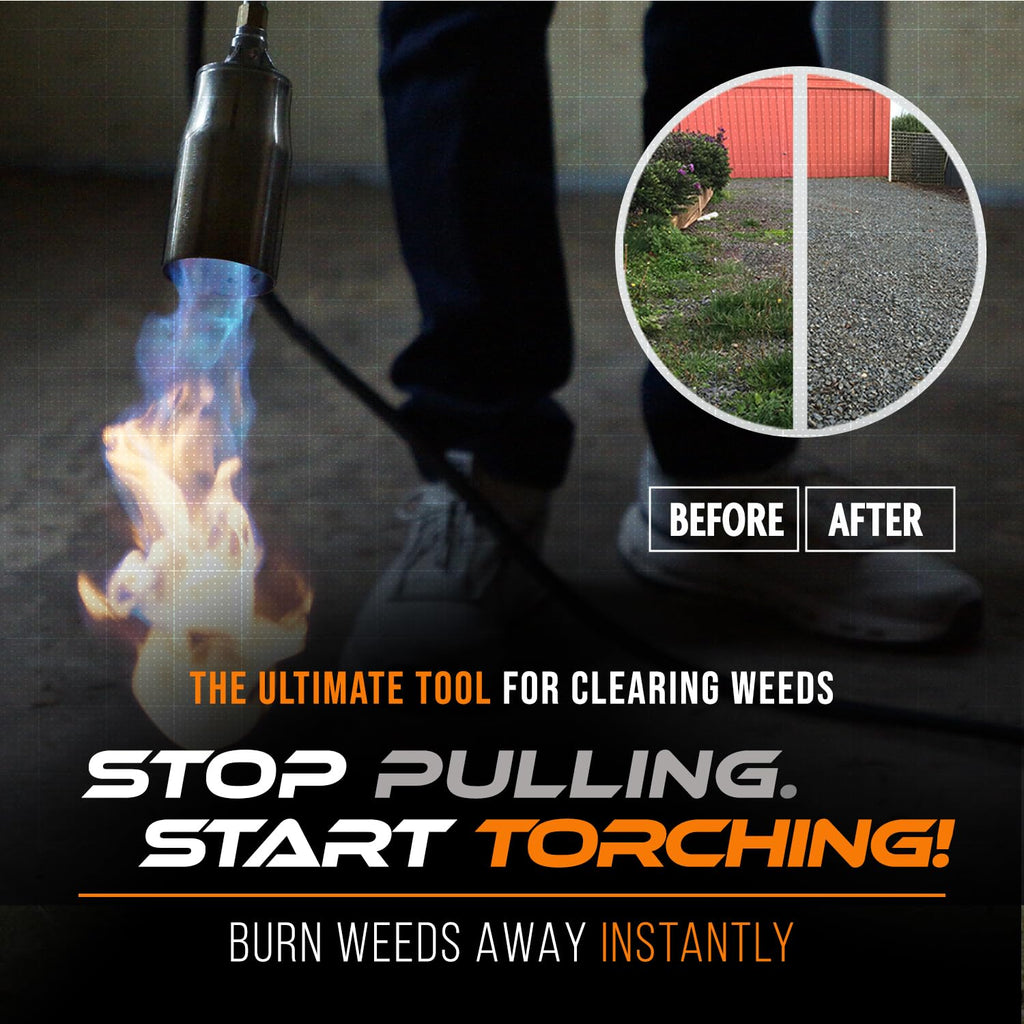 Propane Torch Weed Burner with 13 ft Hose, Adjustable 2,200,000 BTU Self Igniting F2144