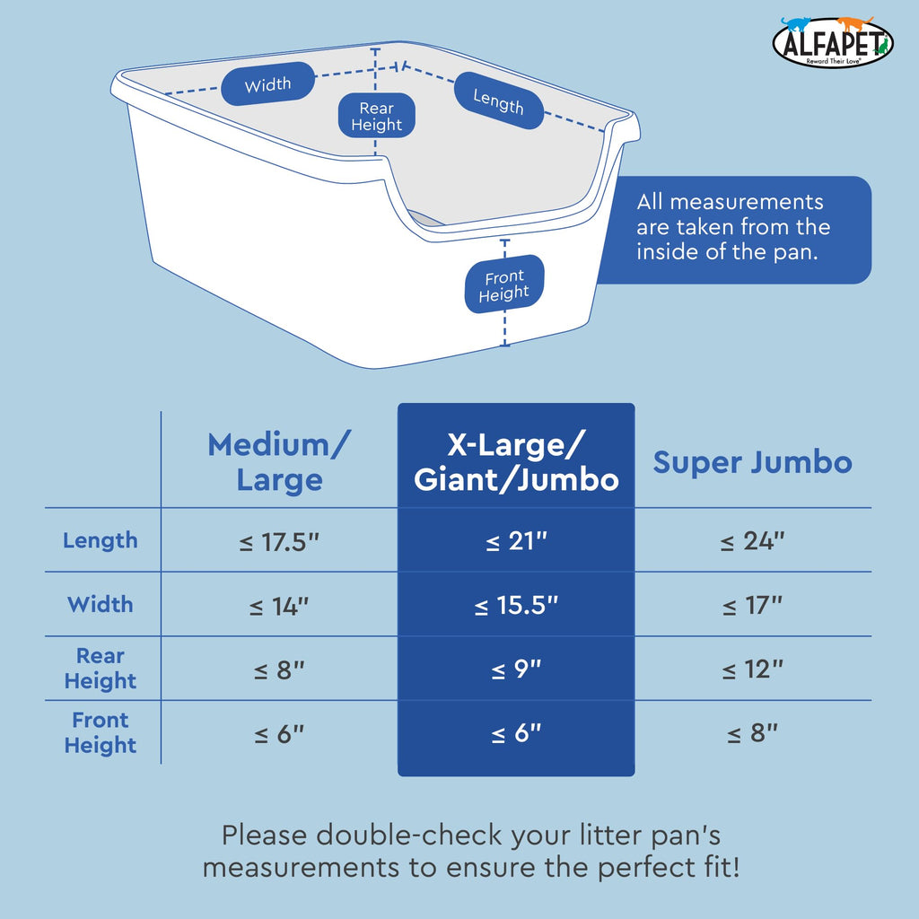 Jumbo 15 Count Pack of 5 Cat Litter Box Liners S118