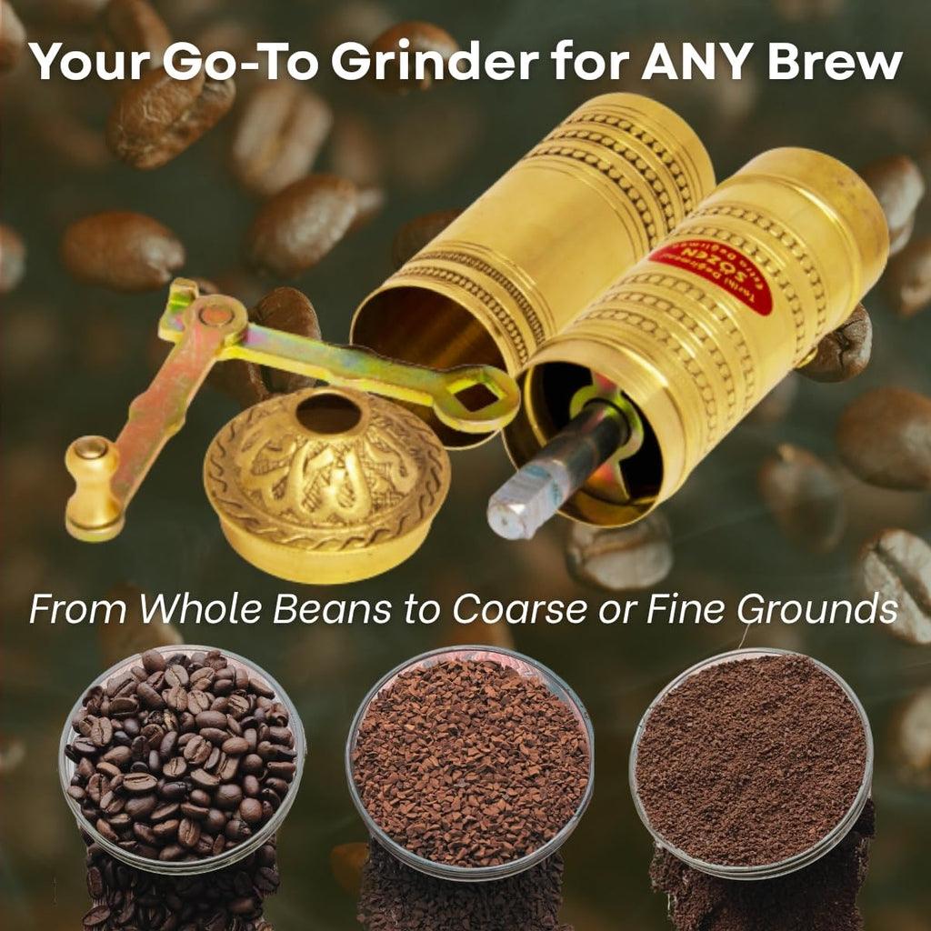 Manual Coffee Grinder Adjustable Hand Crank Burr Mill W4029