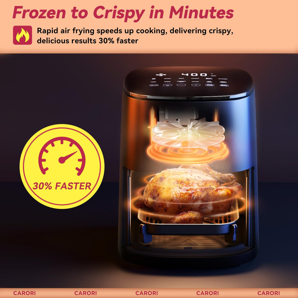 6Qt Air Fryer with Viewing Window, 12 Preset, Nonstick Dishwasher Safe Basket S211