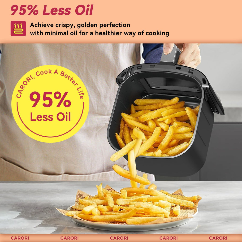 6Qt Air Fryer with Viewing Window, 12 Preset, Nonstick Dishwasher Safe Basket S211