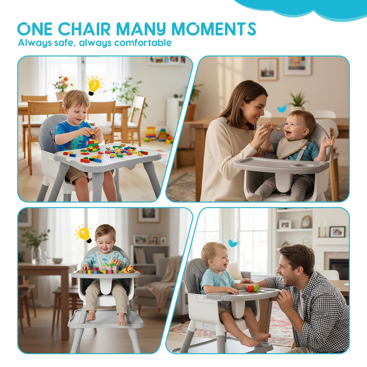6 in 1 Baby High Chair H10607