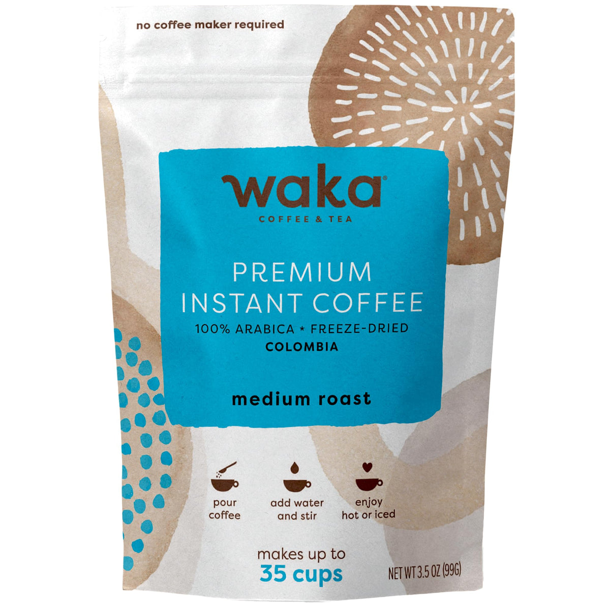 Instant Coffee Colombian Medium Roast Freeze Dried 3.5 oz J498