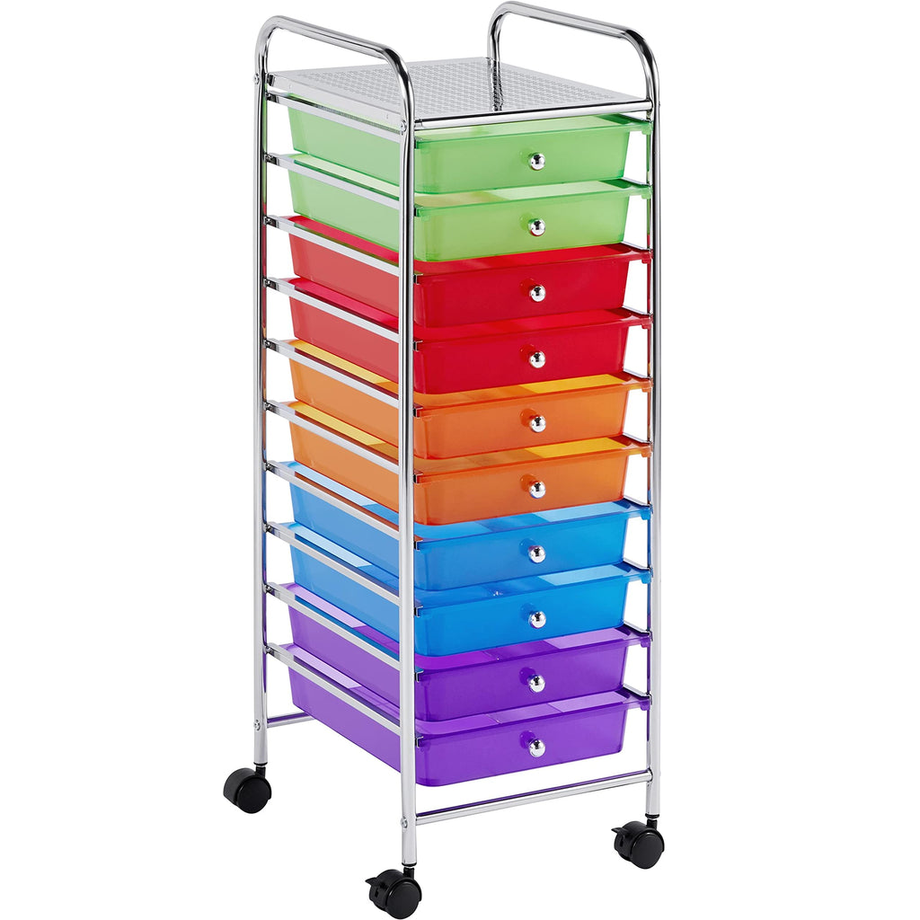 10 Drawer Rolling Cart with Locking Wheels J3312