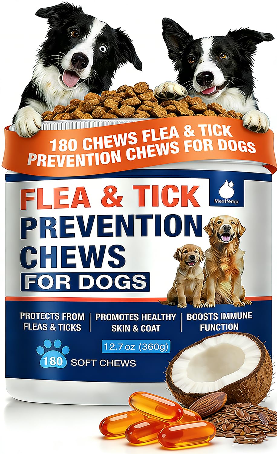 Natural Flea and Tick Prevention for Dogs Chewables R1867