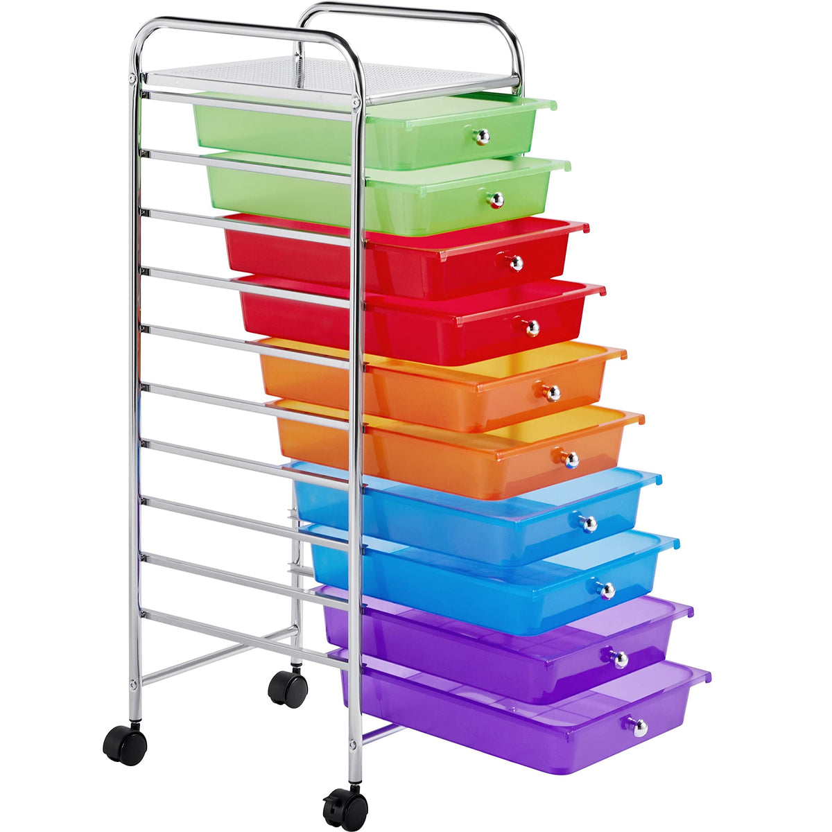 10 Drawer Rolling Cart with Locking Wheels J3312