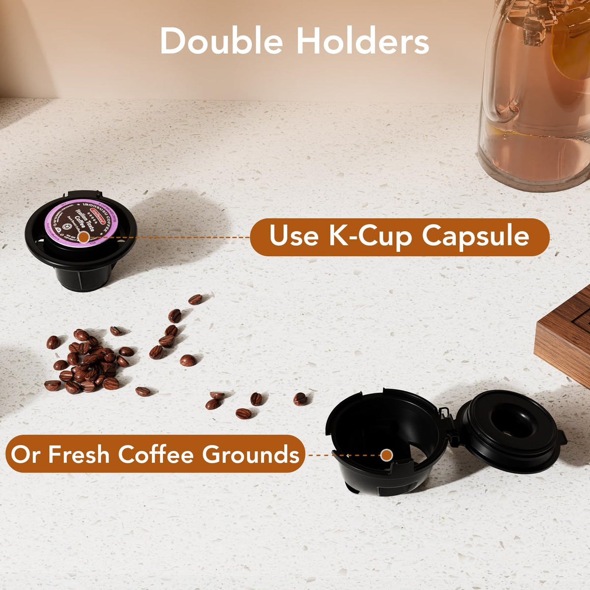 Black Single Serve Coffee Maker with 14 Oz Water Reservoir X299784