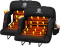25" Heated Stadium Seats for Bleachers, 4.3" Extra Thick, Black 2PC H6202