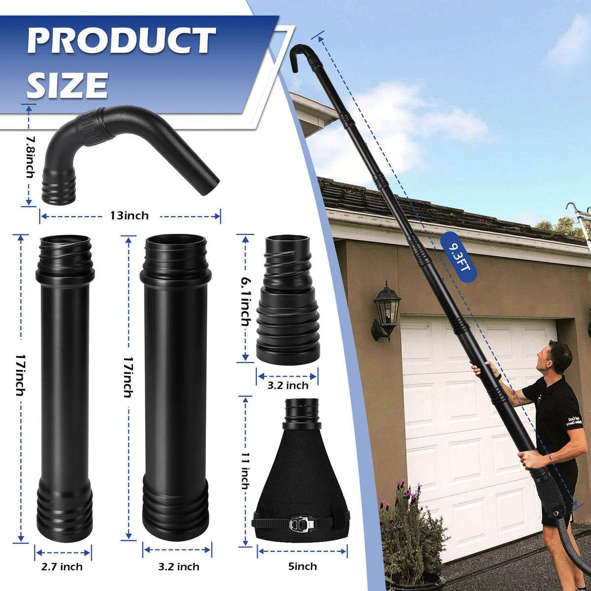 Universal Gutter Cleaning Tools for Leaf Blowers Y394