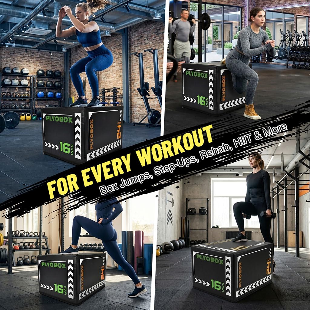 3-in-1 Foam Plyo Box with Non-Slip Cover D142680