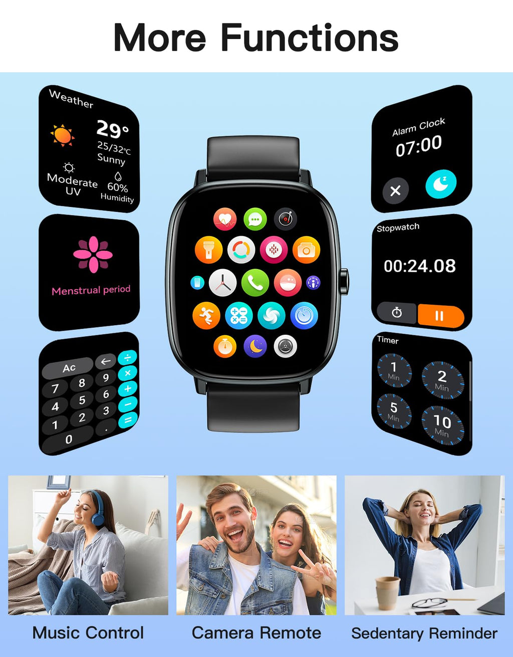Smart Watch with GPS Black A280