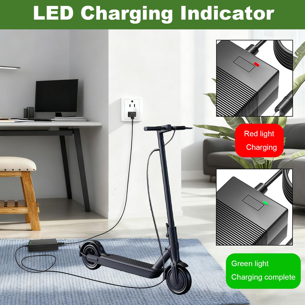 42V 2A Battery Charger Power Adapter Cord M585564