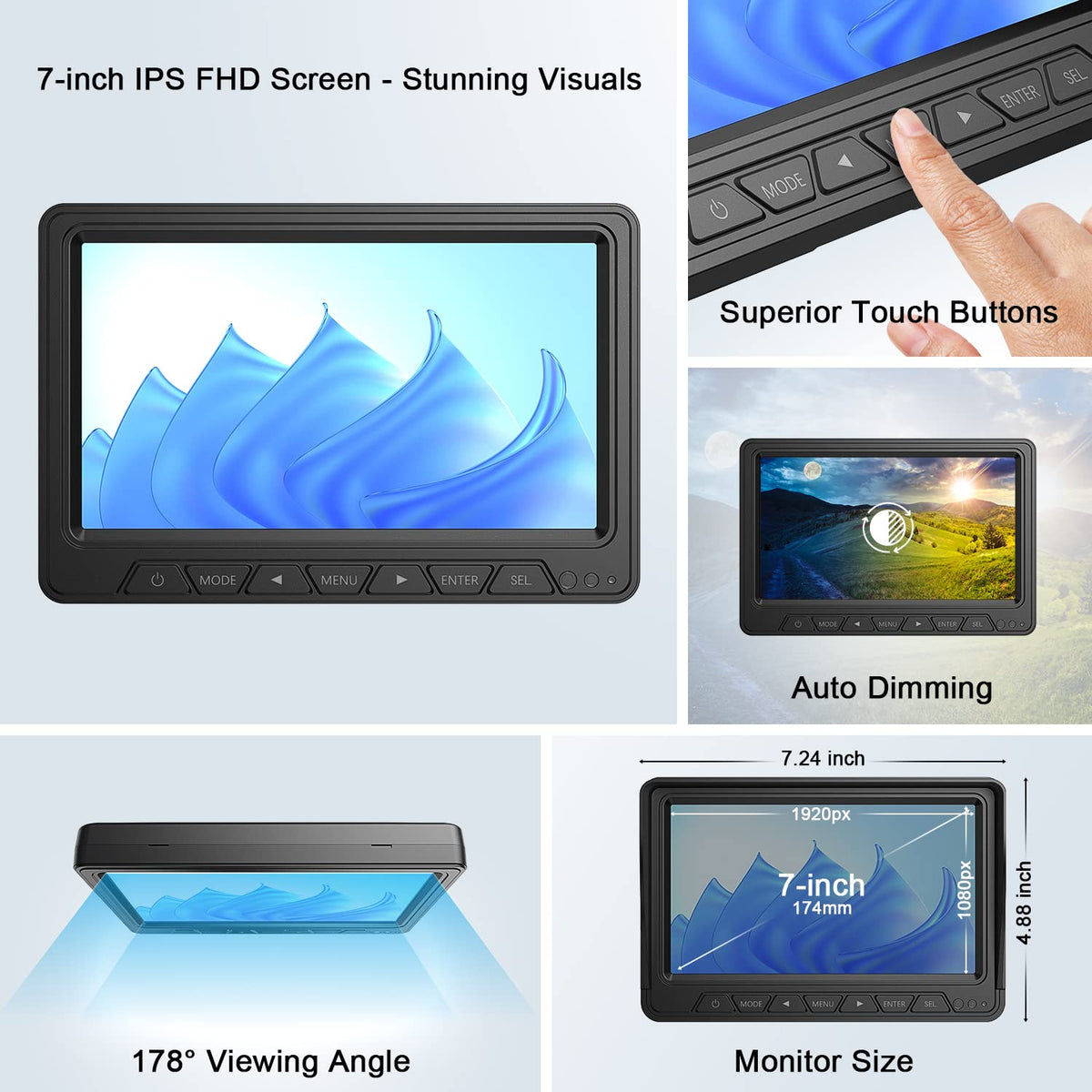 7" Wireless Backup Camera System H3378