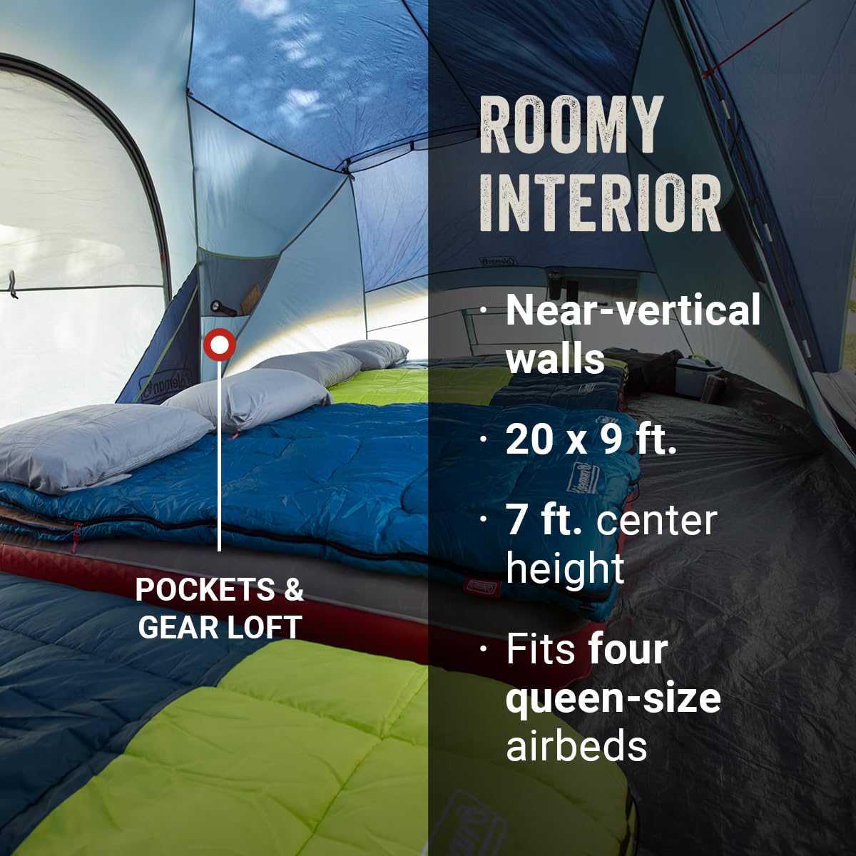 Large Family Tent with Rainfly & Carry Bag M157