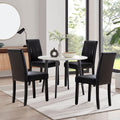 Black PU Leather Dining Chairs Set of 4 M23306
