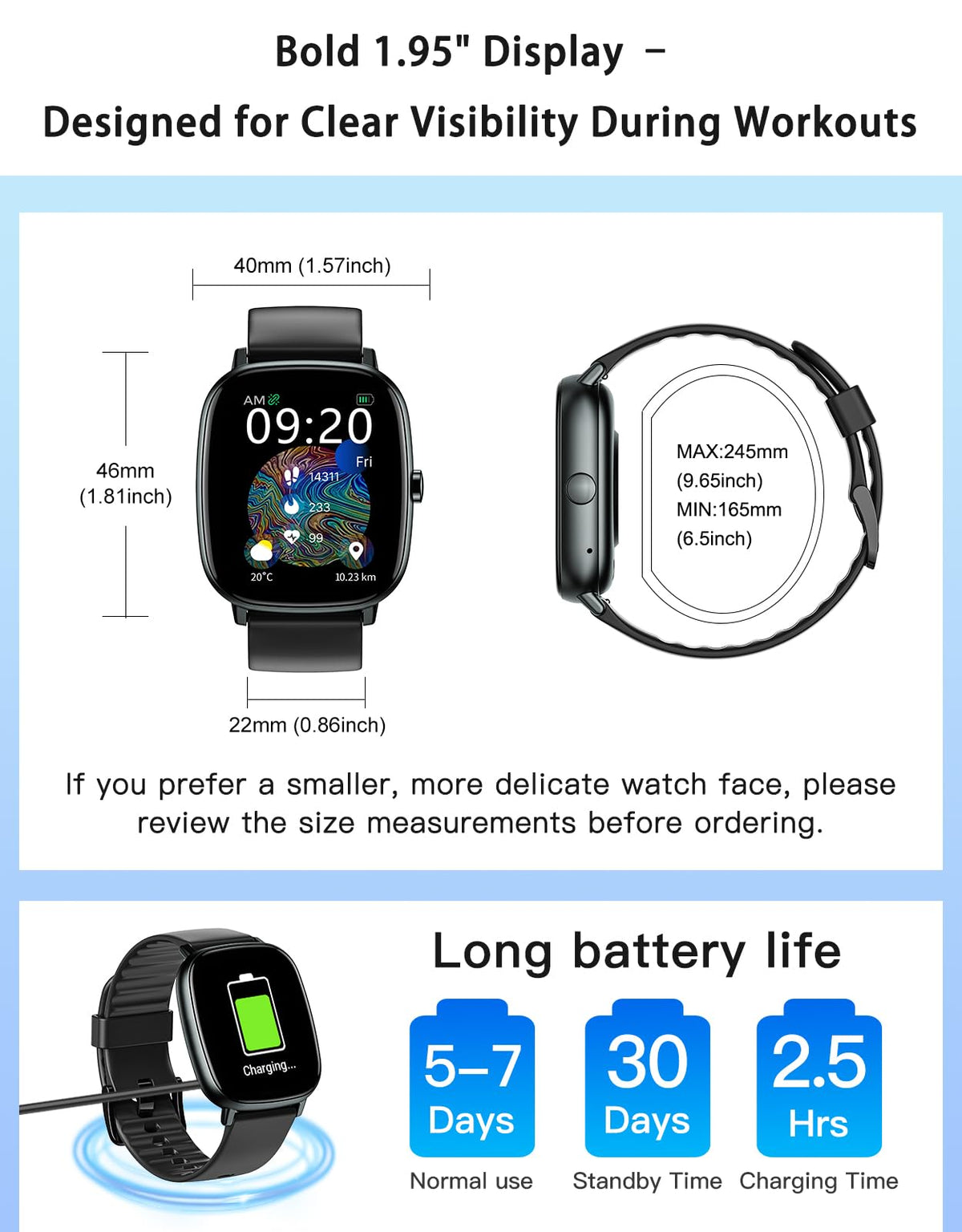Smart Watch with GPS Black A280