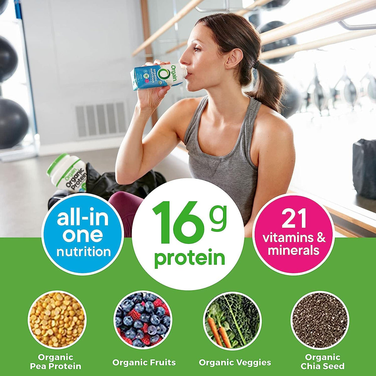 Organic Vegan Plant Based Nutritional Shake, Chocolate Vanilla, 11 Fl Oz (Pack of 4) J69977