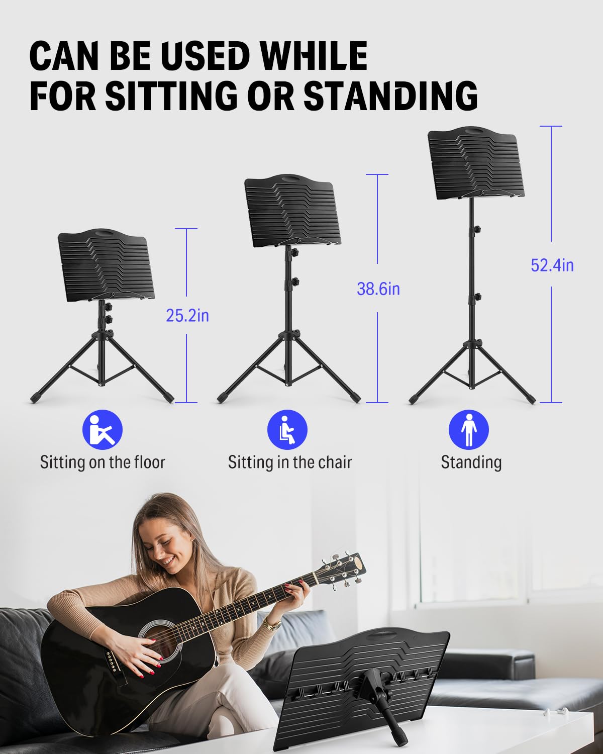 Sheet Music Stand with Light & Carrying Bag Y26253