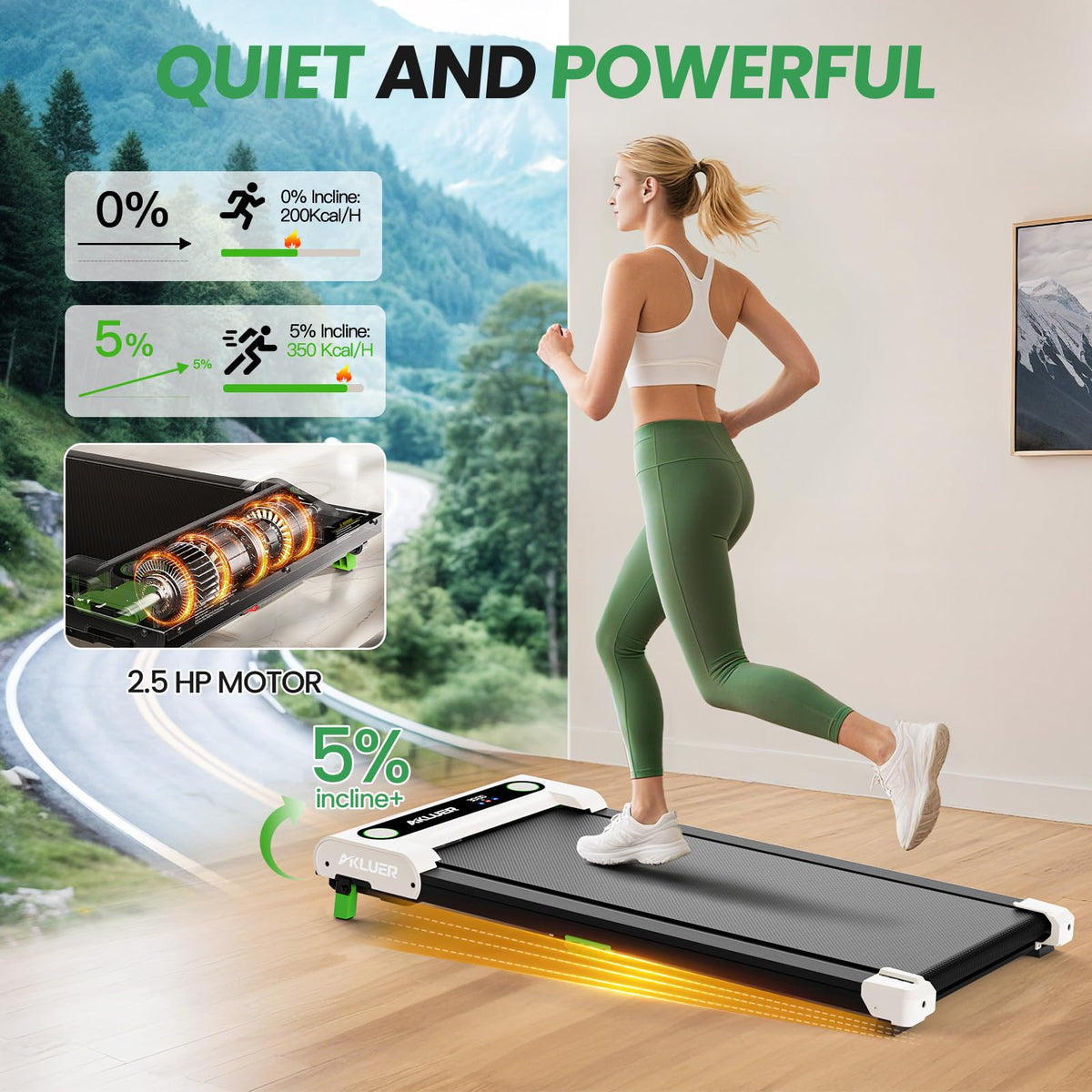 2.5 HP Under Desk Treadmill with Remote Z85139