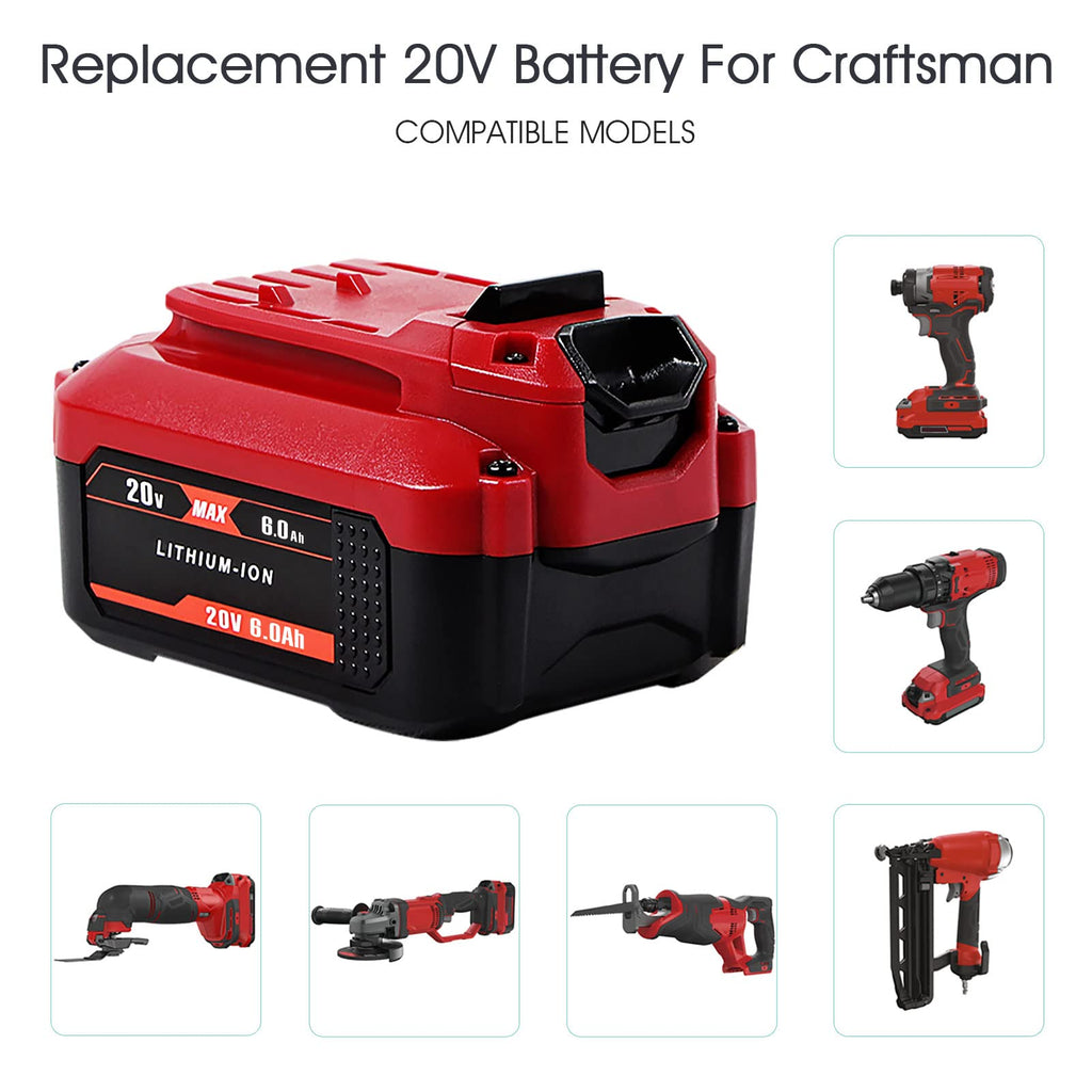 20V 6.0Ah Replacement Battery G30556