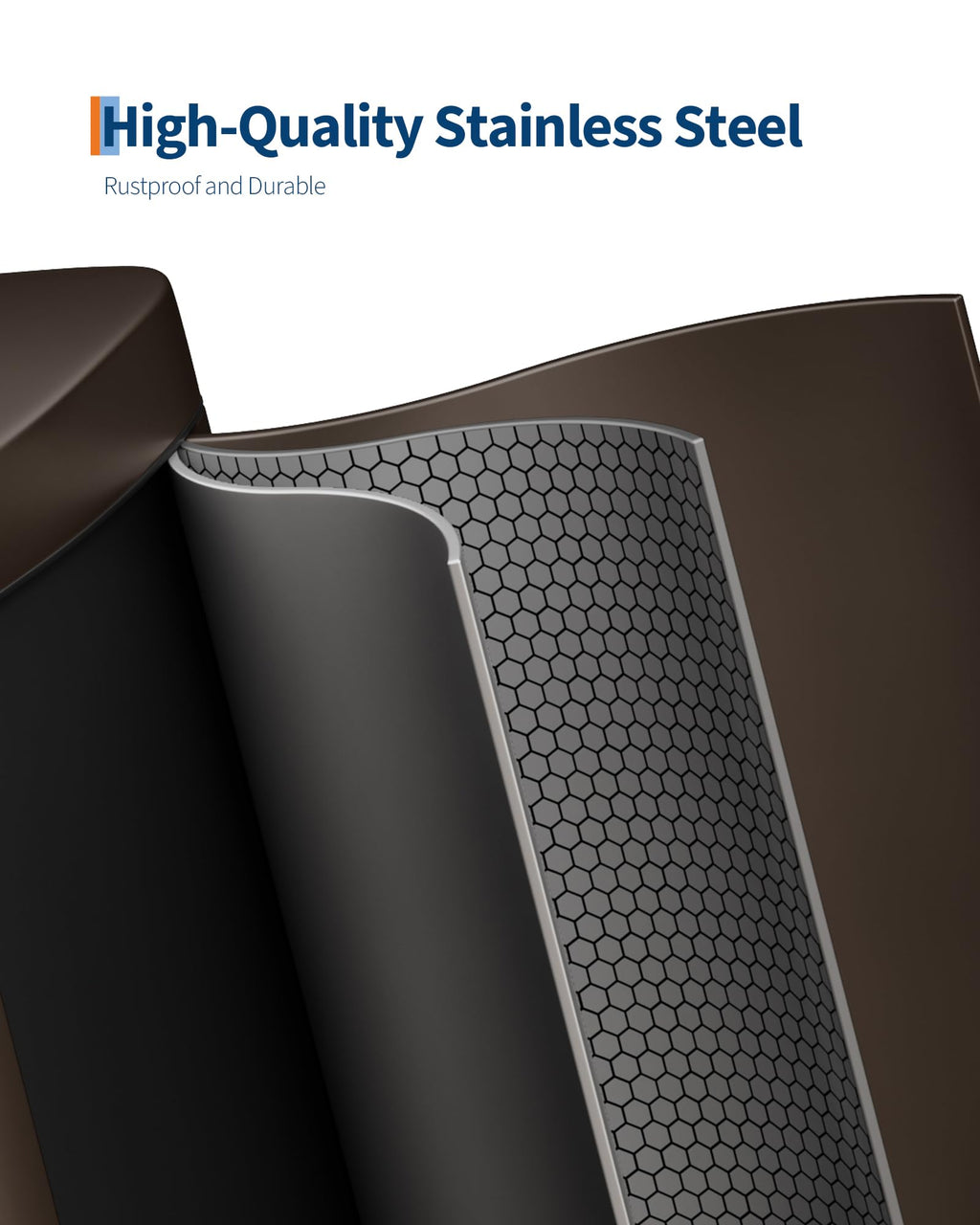 50L Stainless Steel Kitchen Step Trash Can with Soft-Close Lid K806